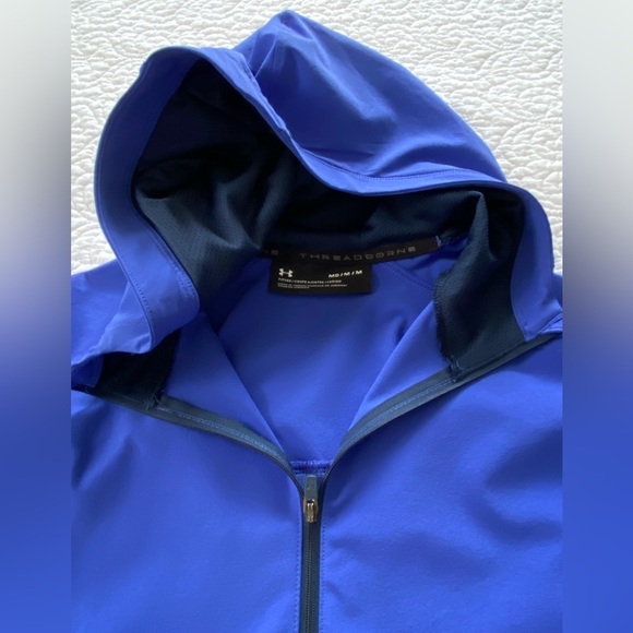Under Armour Men’s Threadborne Half Zip Popover Hooded Jacket Size Medium - Picture 4 of 10